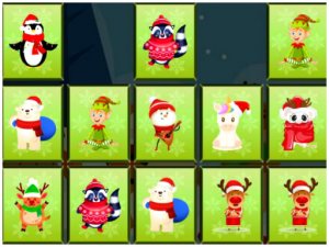 Animal Memory Christmas Puzzle