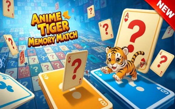 Anime Tiger Memory Match Online Game